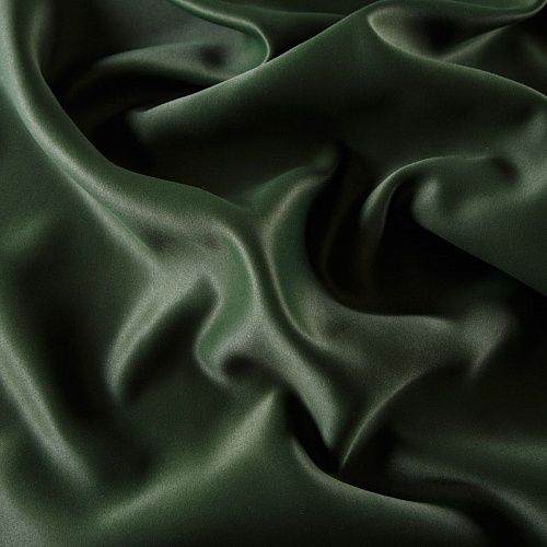 Ткань портьерная L-300 см негорючая блэкаут 10-02-13697 темно-зеленый однотонный